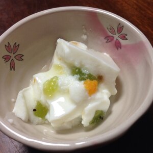 離乳食☆メロン入りの牛乳寒天